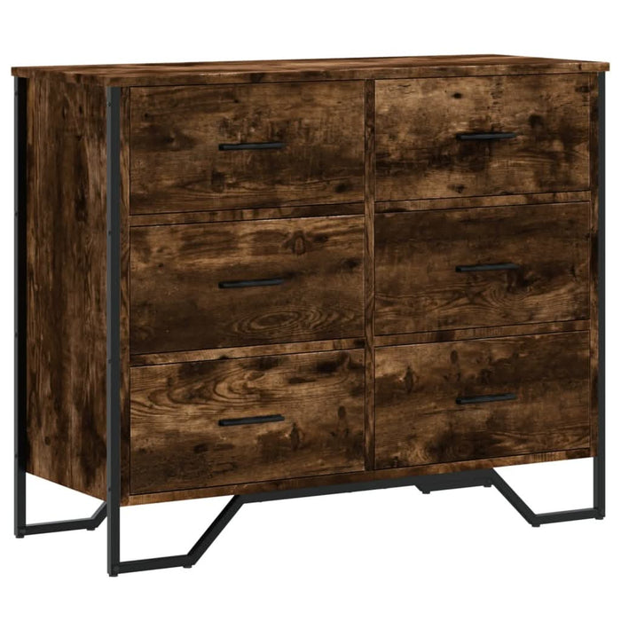 Comodă cu sertare stejar fumuriu 91x35,5x74,5 cm lemn prelucrat - WALTI WALTI