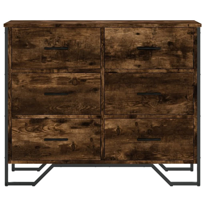Comodă cu sertare stejar fumuriu 91x35,5x74,5 cm lemn prelucrat - WALTI WALTI