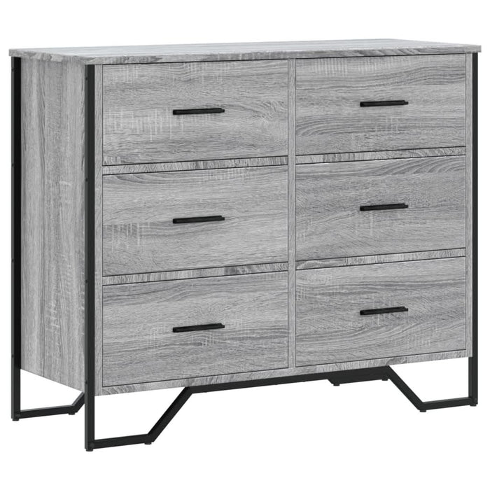 Comodă cu sertare, gri sonoma 91x35,5x74,5 cm lemn prelucrat - WALTI WALTI