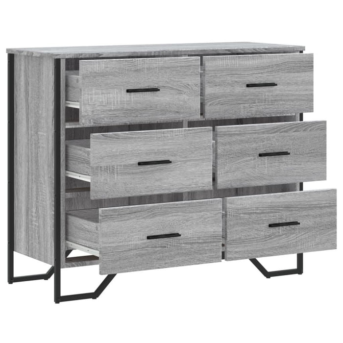Comodă cu sertare, gri sonoma 91x35,5x74,5 cm lemn prelucrat - WALTI WALTI