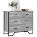 Comodă cu sertare, gri sonoma 91x35,5x74,5 cm lemn prelucrat - WALTI WALTI