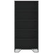 Bibliotecă, negru, 80x31x169 cm, lemn prelucrat - WALTI WALTI