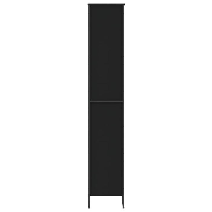 Bibliotecă, negru, 80x31x169 cm, lemn prelucrat - WALTI WALTI