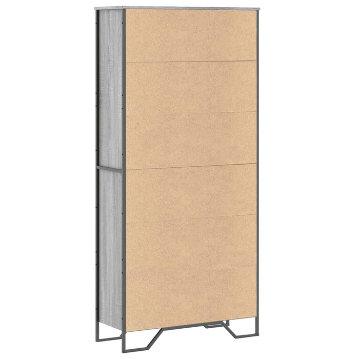 Bibliotecă, gri sonoma, 80x31x169 cm, lemn prelucrat - WALTI WALTI