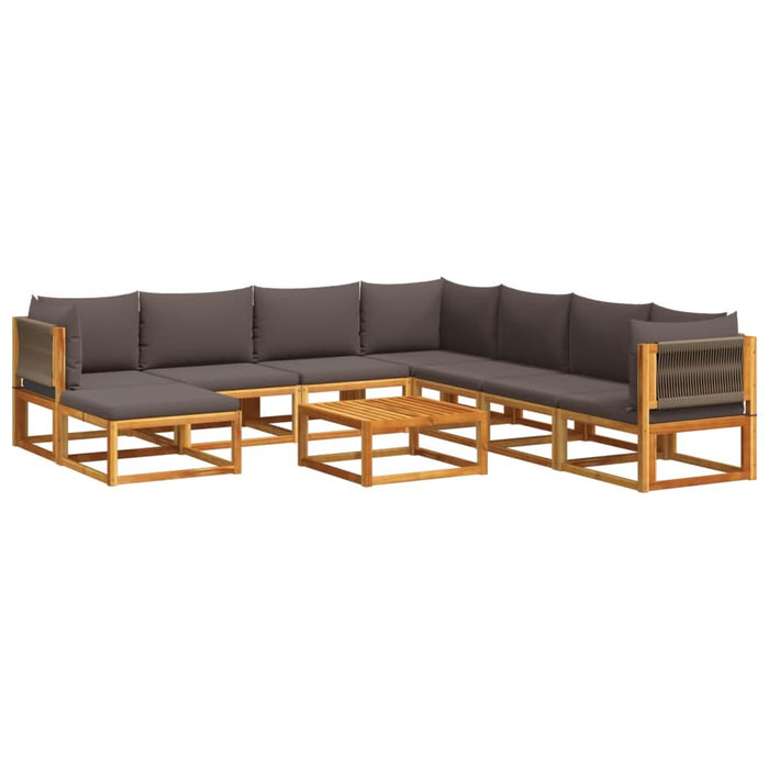 Set de canapele de grădină cu perne, 9 piese, lemn masiv acacia - WALTI WALTI