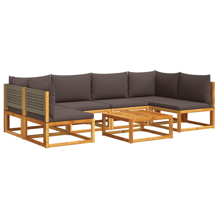 Set canapele grădină cu perne, 7 piese, lemn masiv acacia - WALTI WALTI