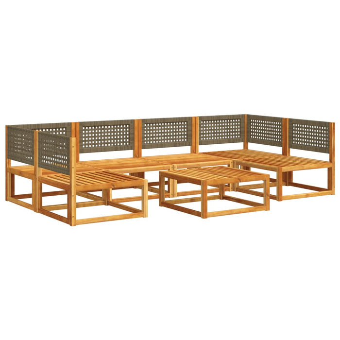 Set canapele grădină cu perne, 7 piese, lemn masiv acacia - WALTI WALTI