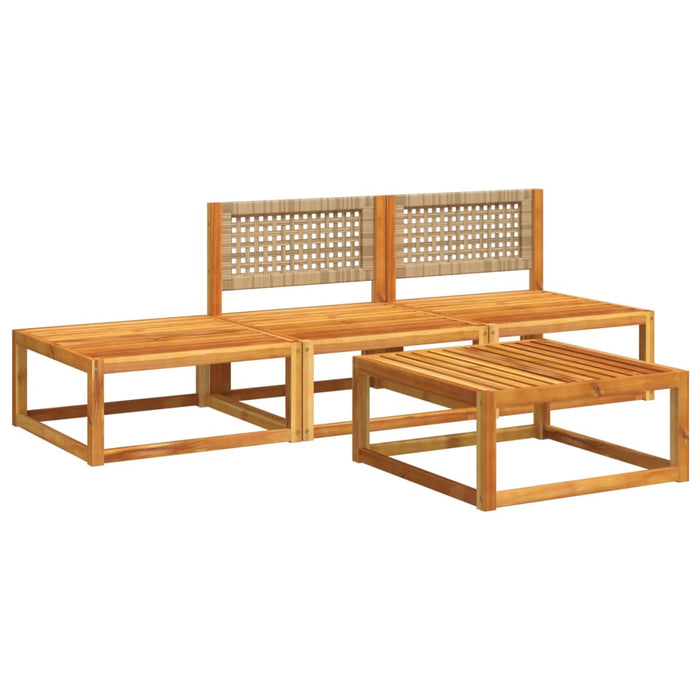 Set canapele de grădină cu perne, 4 piese, lemn masiv de acacia - WALTI WALTI