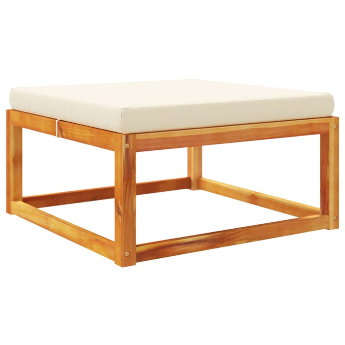 Taburet de grădină cu pernă, 65x65x29 cm, lemn masiv acacia - WALTI WALTI