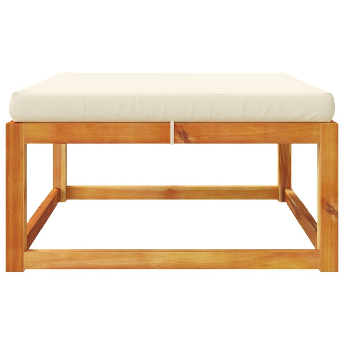 Taburet de grădină cu pernă, 65x65x29 cm, lemn masiv acacia - WALTI WALTI