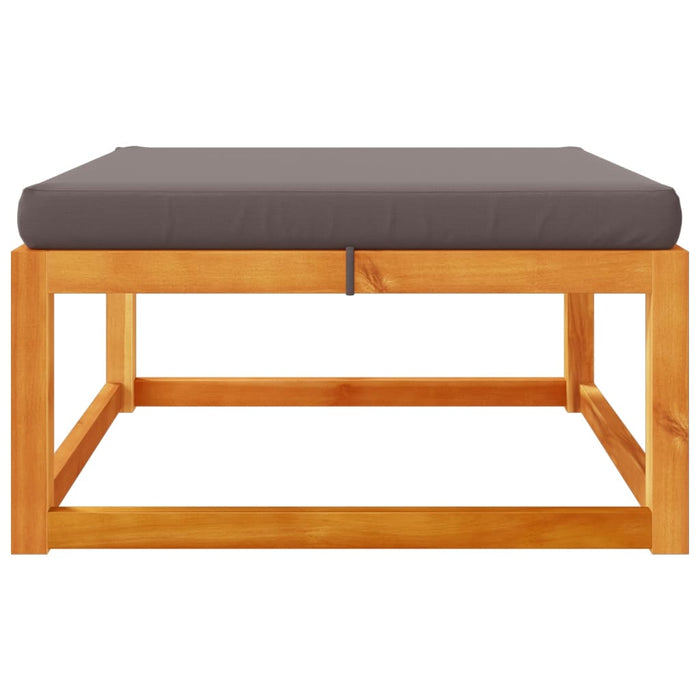 Taburet de grădină cu pernă, 65x65x29 cm, lemn masiv acacia - WALTI WALTI