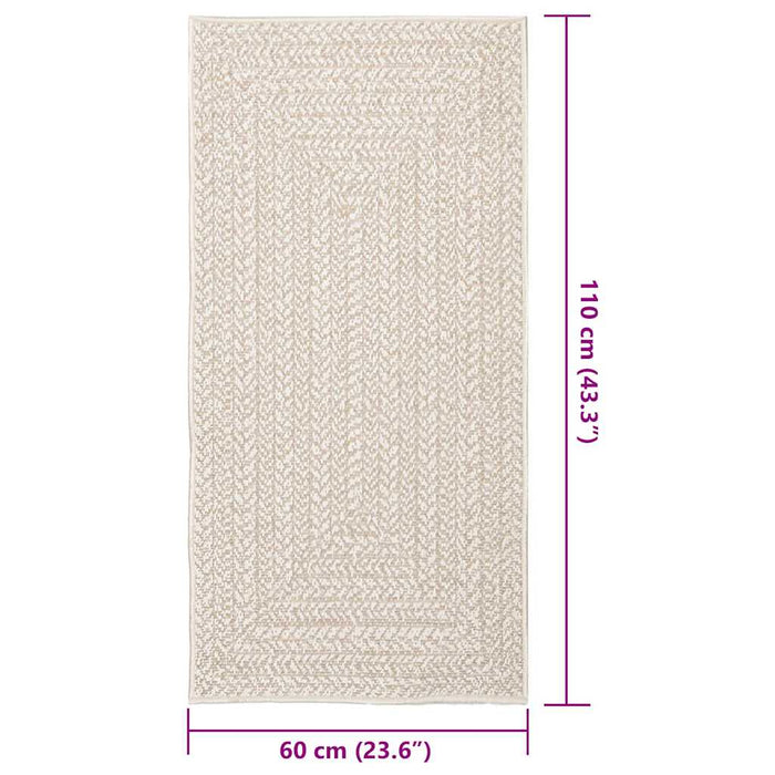 Covor „ZIZUR” crem aspect iuta pentru interior și exterior - WALTI WALTI
