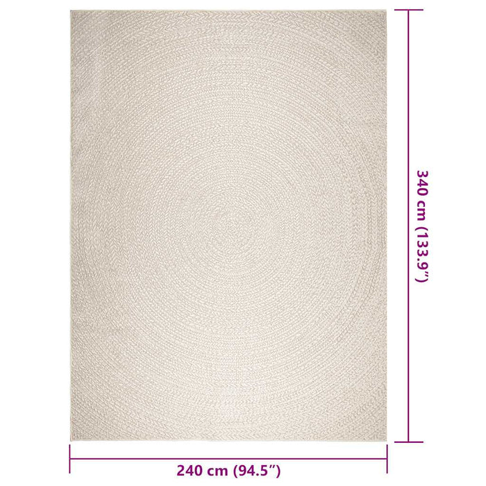 Covor „ZIZUR” crem aspect iută pentru interior și exterior - WALTI WALTI