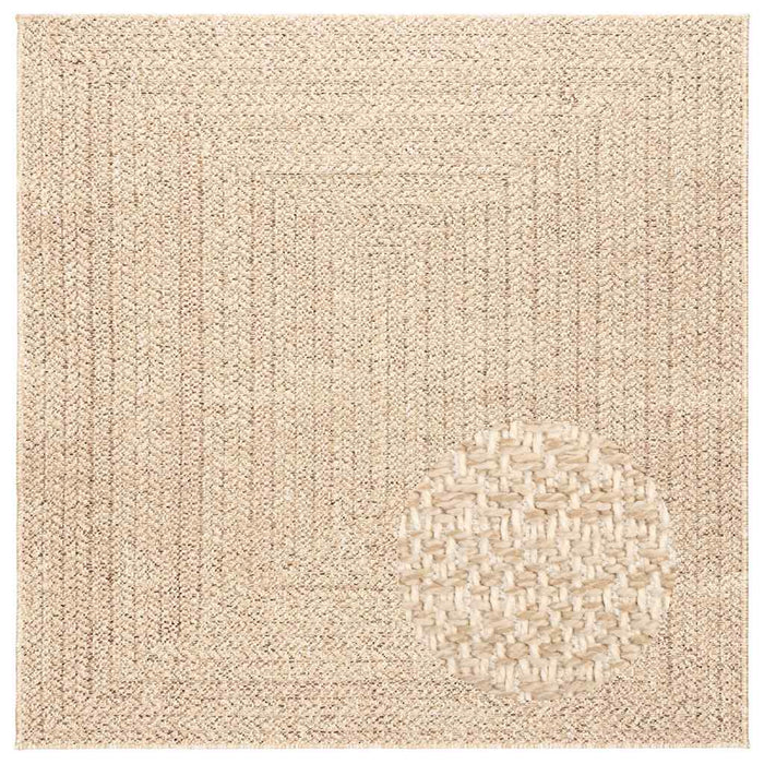 Covor ZIZUR aspect iută, 120x120cm, pentru interior și exterior - WALTI WALTI