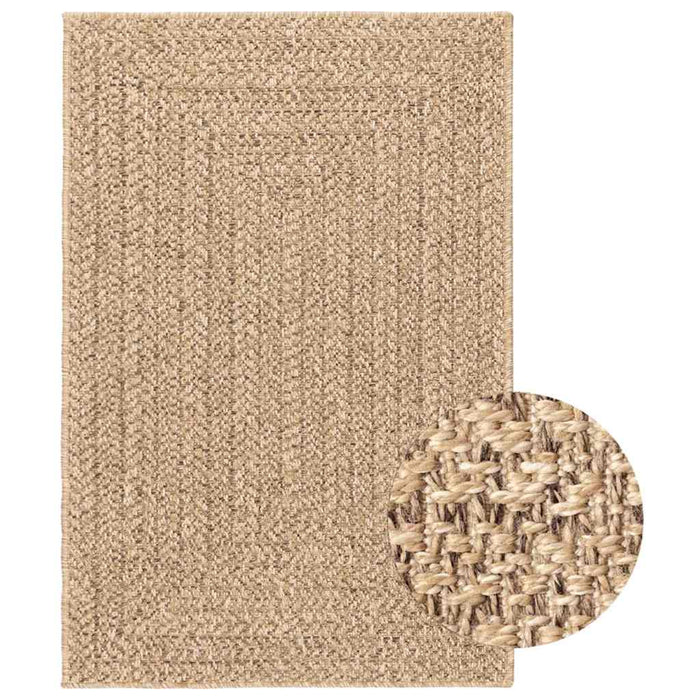 Covor ZIZUR aspect iută 140x200 cm, pentru interior și exterior - WALTI WALTI