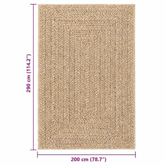 Covor ZIZUR aspect iută 140x200 cm, pentru interior și exterior - WALTI WALTI