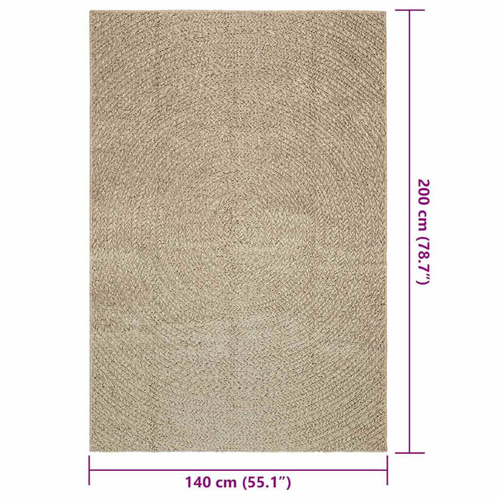 Covor ZIZUR aspect iută 140x200 cm, pentru interior și exterior - WALTI WALTI