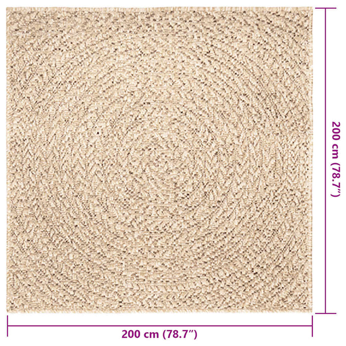 Covor ZIZUR aspect iută, 200x200cm, pentru interior și exterior WALTI