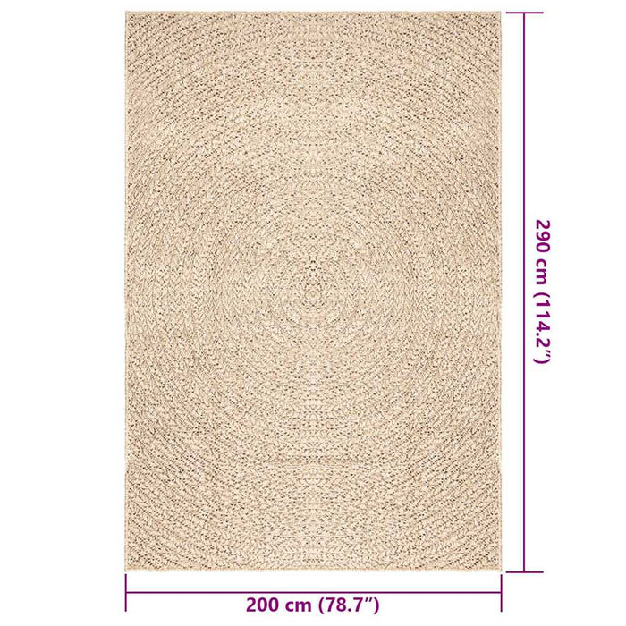 Covor ZIZUR aspect iută 200x290 cm pentru interior și exterior - WALTI WALTI
