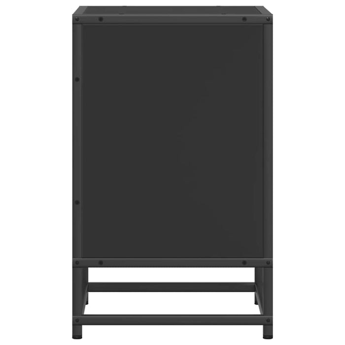 Noptiere 2 buc Negru 40x31x50 cm Lemn și metal prelucrat WALTI