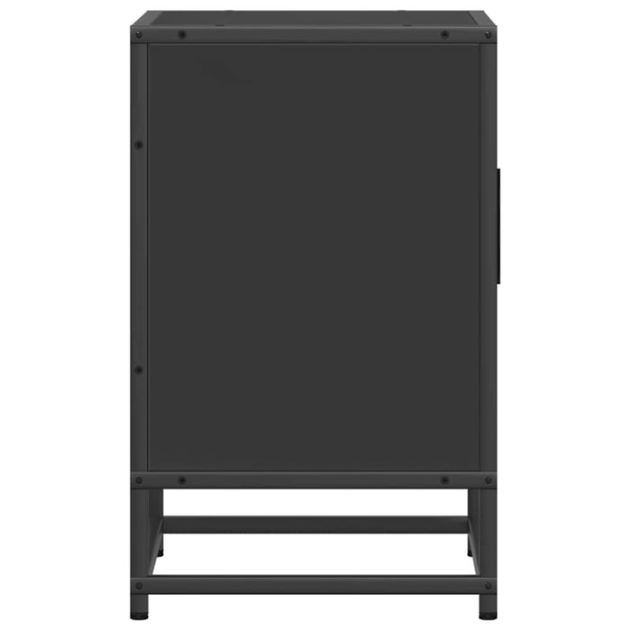 Noptiere 2 buc Negru 40x31x50 cm Lemn și metal prelucrat WALTI