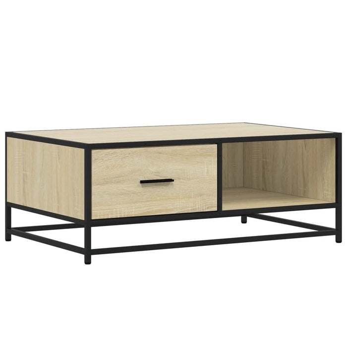 Măsuță cafea stejar sonoma 90x57x35 cm lemn prelucrat și metal - WALTI WALTI