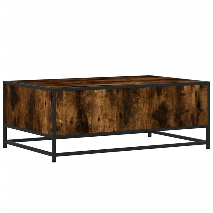 Măsuță de cafea stejar fumuriu 90x57x35cm lemn prelucrat/metal - WALTI WALTI