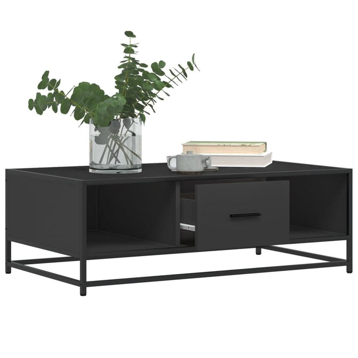 Măsuță de cafea, negru, 100x57x35 cm, lemn prelucrat și metal - WALTI WALTI