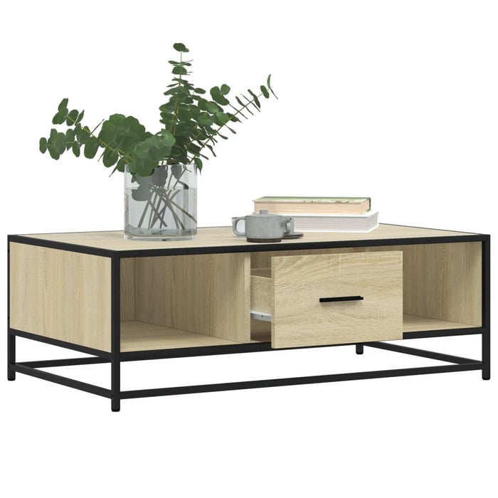 Măsuță cafea stejar sonoma 100x57x35 cm lemn prelucrat și metal - WALTI WALTI