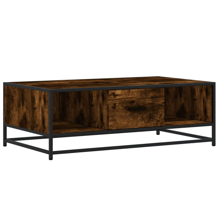 Măsuță de cafea stejar fumuriu 100x57x35cm lemn prelucrat/metal - WALTI WALTI