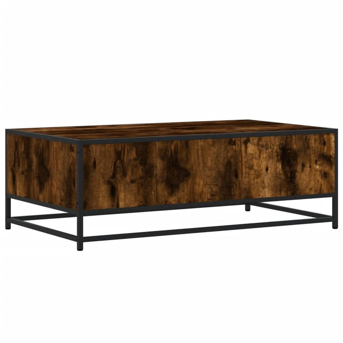 Măsuță de cafea stejar fumuriu 100x57x35cm lemn prelucrat/metal - WALTI WALTI