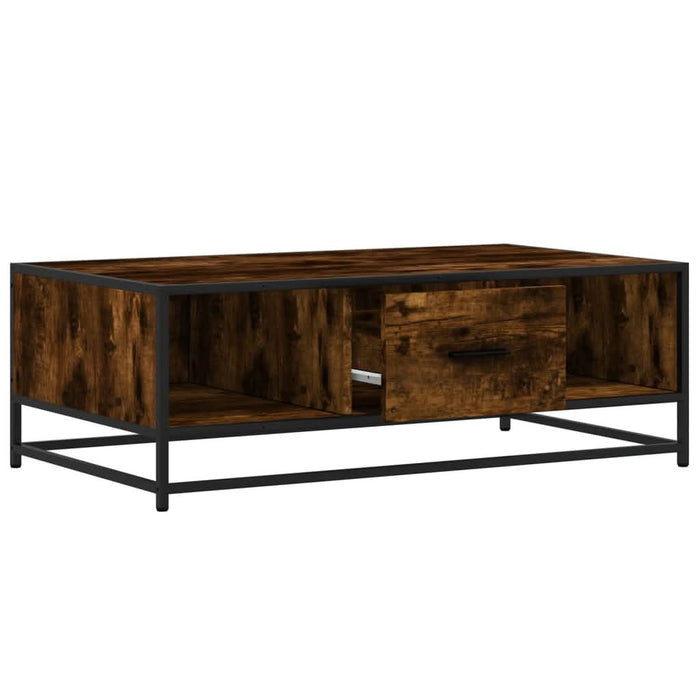 Măsuță de cafea stejar fumuriu 100x57x35cm lemn prelucrat/metal - WALTI WALTI