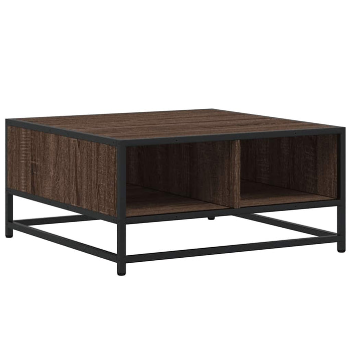 Măsuță cafea stejar maro 60,5x60,5x30 cm lemn prelucrat/metal - WALTI WALTI