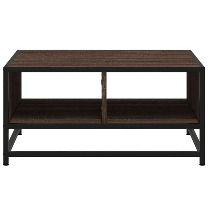 Măsuță cafea stejar maro 60,5x60,5x30 cm lemn prelucrat/metal - WALTI WALTI
