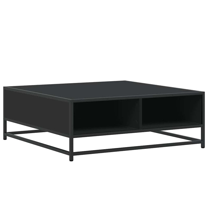 Măsuță de cafea, negru, 80x80x30 cm, lemn prelucrat și metal - WALTI WALTI