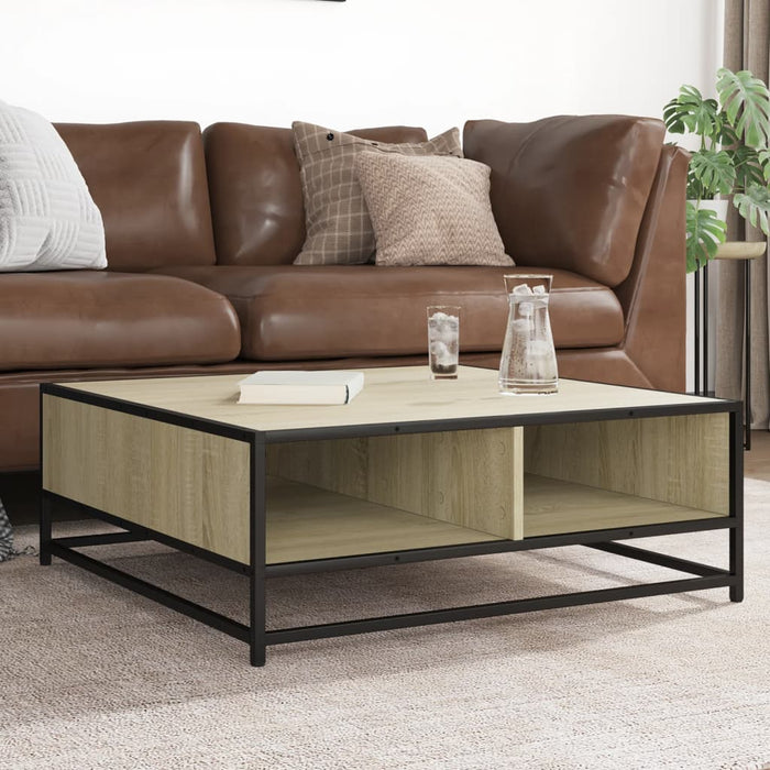 Măsuță de cafea stejar sonoma 80x80x30 cm lemn prelucrat/metal - WALTI WALTI