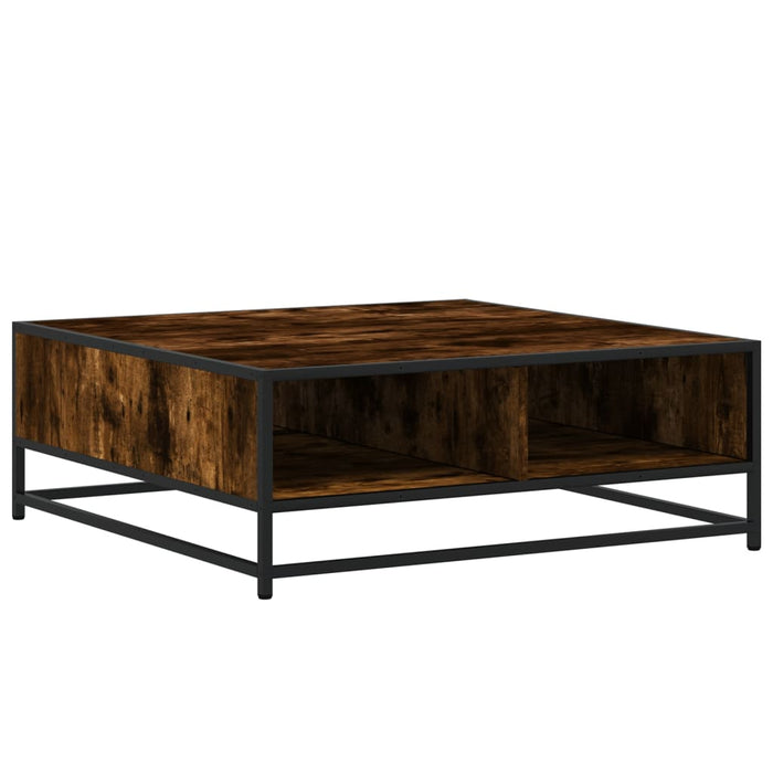 Măsuță de cafea stejar fumuriu 80x80x30 cm lemn prelucrat/metal - WALTI WALTI