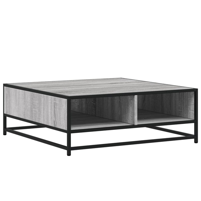 Măsuță de cafea gri sonoma 80x80x30 cm lemn prelucrat și metal - WALTI WALTI