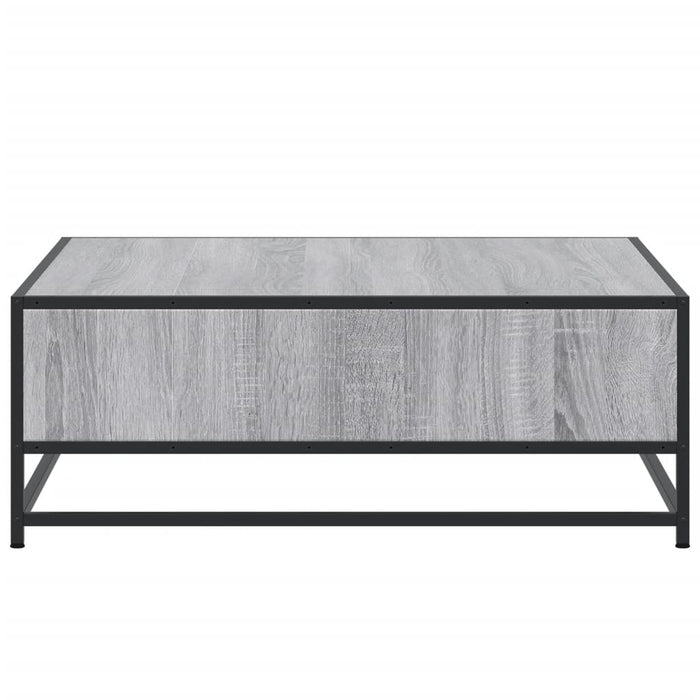 Măsuță de cafea gri sonoma 80x80x30 cm lemn prelucrat și metal - WALTI WALTI
