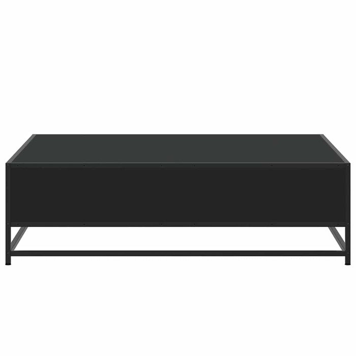 Măsuță de cafea, negru, 100x100x30 cm, lemn prelucrat și metal - WALTI WALTI