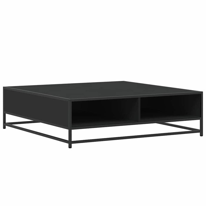 Măsuță de cafea, negru, 100x100x30 cm, lemn prelucrat și metal - WALTI WALTI
