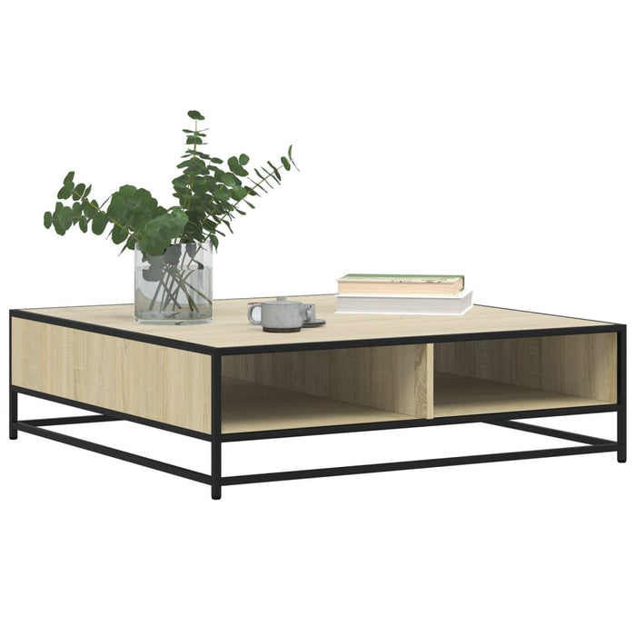 Măsuță cafea stejar sonoma 100x100x30 cm lemn prelucrat/metal - WALTI WALTI