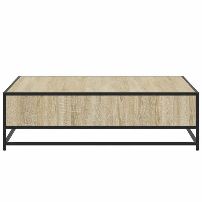 Măsuță cafea stejar sonoma 100x100x30 cm lemn prelucrat/metal - WALTI WALTI
