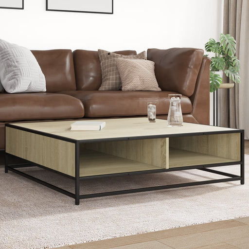 Măsuță cafea stejar sonoma 100x100x30 cm lemn prelucrat/metal - WALTI WALTI