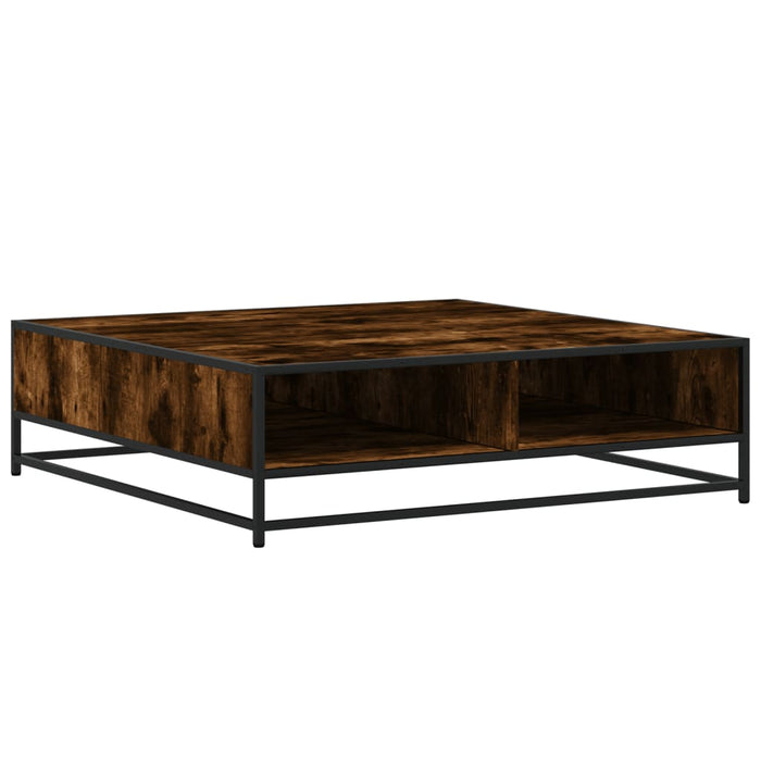 Măsuță cafea stejar fumuriu 100x100x30 cm lemn prelucrat/metal - WALTI WALTI