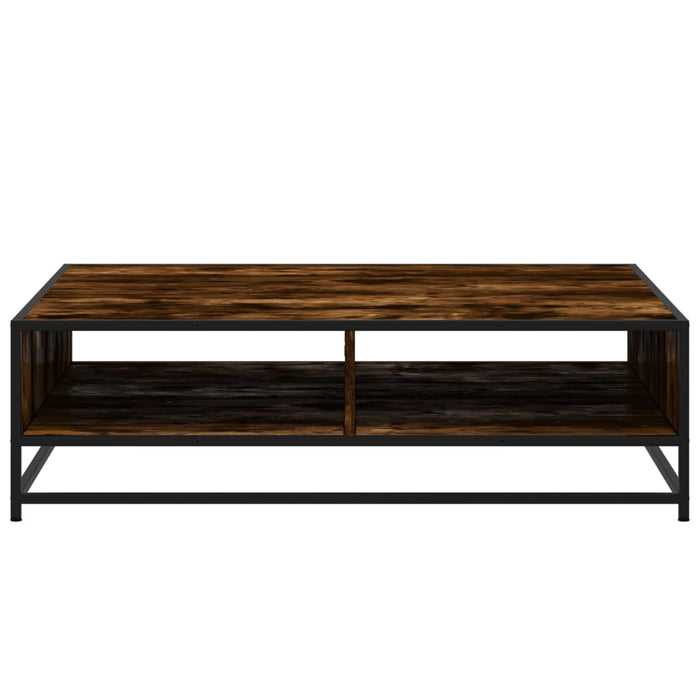 Măsuță cafea stejar fumuriu 100x100x30 cm lemn prelucrat/metal - WALTI WALTI