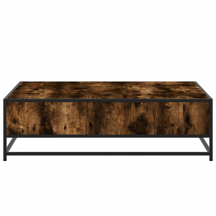 Măsuță cafea stejar fumuriu 100x100x30 cm lemn prelucrat/metal - WALTI WALTI