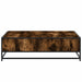 Măsuță cafea stejar fumuriu 100x100x30 cm lemn prelucrat/metal - WALTI WALTI