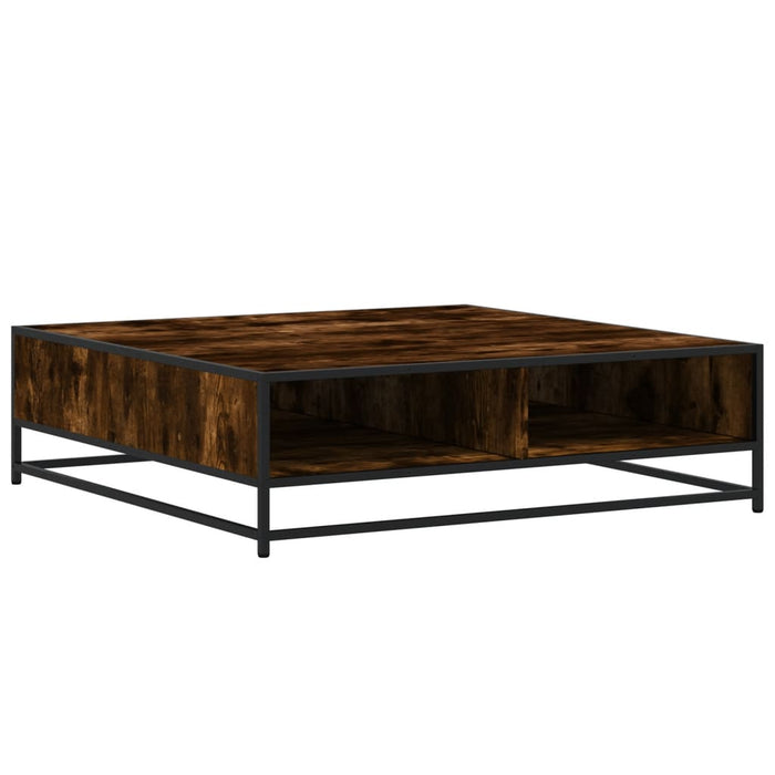Măsuță cafea stejar fumuriu 100x100x30 cm lemn prelucrat/metal - WALTI WALTI