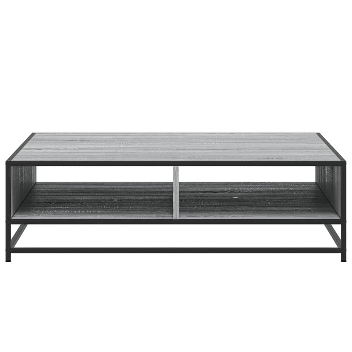 Măsuță de cafea gri sonoma, 100x100x30 cm, lemn prelucrat/metal - WALTI WALTI
